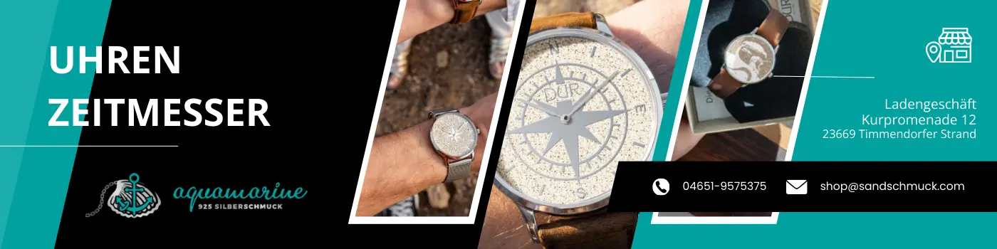 aquamarine Sandschmuck - Uhren – moderne Armbanduhren für...