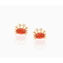 Ohrstecker Tiere "Krebs" rot Edelstahl 14 K...