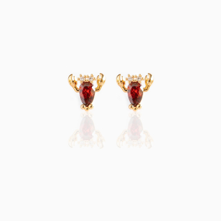 Ohrstecker MY EAR Tiere "Hummer" edelstahl 14 K vergoldet
