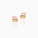 Ohrstecker MY EAR Tiere "Qualle" edelstahl 14 K vergoldet