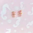 Ohrstecker Tiere "Seepferdchen" 925 Silber 14 K vergoldet