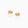 Ohrstecker MY EAR Tiere "Goldfisch" edelstahl 14 K vergoldet