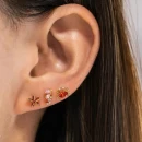 Ohrstecker Tiere "Octopus" Edelstahl 14 K vergoldet