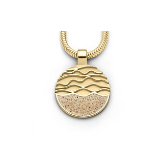 Anhänger "Strandwellen" 585 Gelbgold