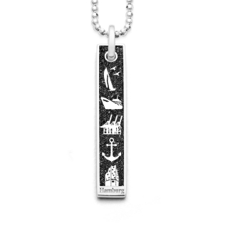 Anhänger "Hamburg" Lavasand länglich