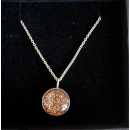 Kette "Sun" 925 Silber mit Anhänger bronce...