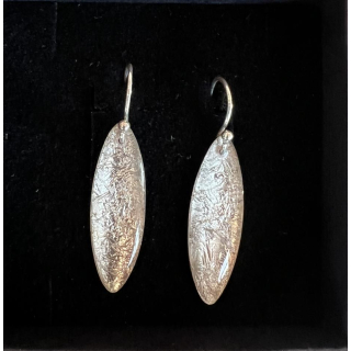 Ohrhänger Calati länglich groß  - Palladium silber glänzend - 925 Silber