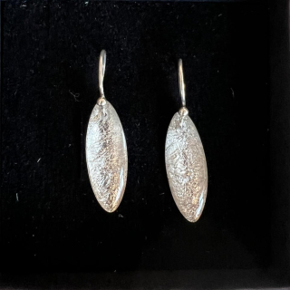 Ohrhänger Calati länglich klein  - Palladium silber glänzend - 925 Silber