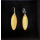 Ohrhänger Calati länglich klein  - Blattgold glänzend - 925 Silber