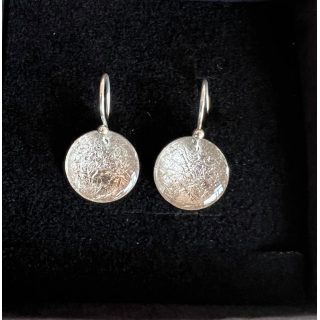 Ohrhänger Calati rund klein  - Palladium silber glänzend - 925 Silber