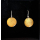 Ohrhänger Calati rund klein  - Blattgold glänzend - 925 Silber