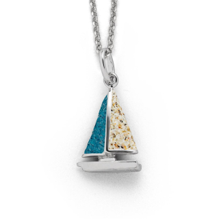 "Segelboot" Strands./bl. Steins. rhod. Silb. 925