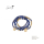 Armband Set 3 er edelstahl dunkelblau mattt / vergoldet mit Herzen und Steinen