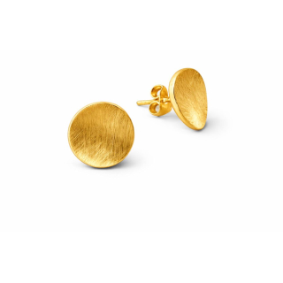 Ohrstecker rund klein nach außen gebogen 925 Silber- vergoldet 11 mm