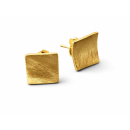 Ohrstecker Quadrat klein nach außen gebogen 925...