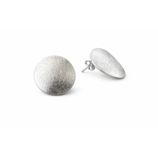 Ohrstecker rund groß nach innen gebogen 925 Silber 20 mm