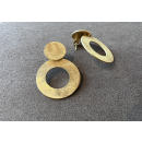 Ohrhänger 2 Kreise mit Loch 925 Silber - vergoldet...