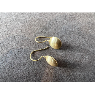 Ohrhänger rund 925 Silber - vergoldet 12 mm