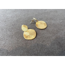 Ohrhänger 2 Kreise 925 Silber- vergoldet 23 mm