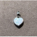 Anhänger weißer Opal-- Doublette - Herz - 925...