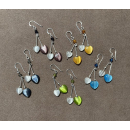 Ohrhänger Naturstein und Glas bunt - diverse Farben