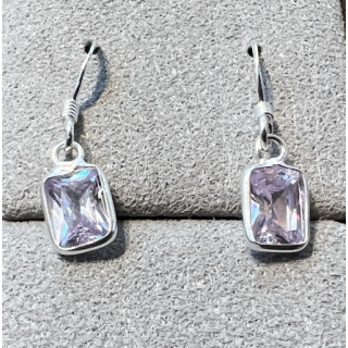 Ohrhänger Silber mit Swarowski rosa