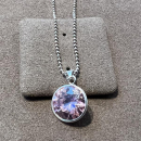 Anhänger Silber mit Swarowski rosa pink