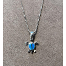 Anhänger blauer Opal-- Doublette - Schildkröte...