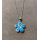 Anhänger blauer Opal-- Doublette - Blume - 925 Silber
