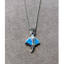 Anhänger blauer Opal-- Doublette - Rochen klein -...