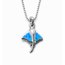 Anhänger blauer Opal-- Doublette - Rochen klein -...