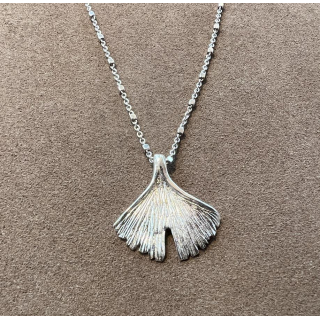 Anhänger Ginkoblatt Silber