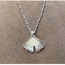 Anhänger Ginkoblatt Silber