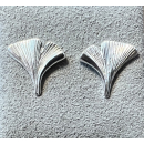 Ohstecker Ginkoblatt Silber