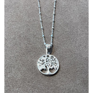 Anhänger Kreis mit Baum, Silber