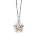 "Seestern" Strands. 45 cm rhod. Silb. 925