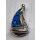 Anhänger blauer Opal-- Doublette - Segelboot - 925 Silber
