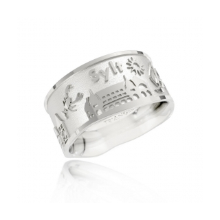 Inselring Sylt Silber hell 10 mm breit - Größe 60