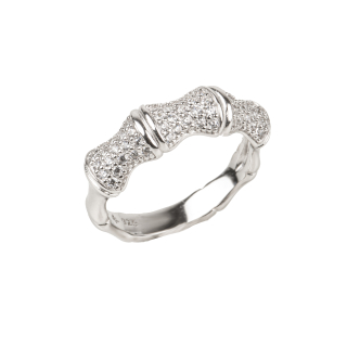 Seinerzeit White Bambus Ring