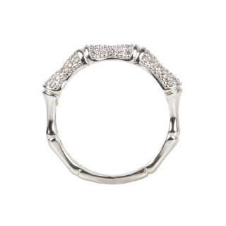 Seinerzeit White Bambus Ring