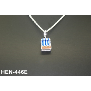 Anhänger Strandkorb dunkelblau mit Karabiner - 925 Silber