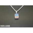 Anhänger Strandkorb dunkelblau mit Karabiner - 925...