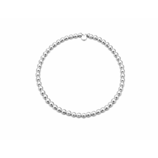 Armband Kugel silber ohne Anhänger DN 4 mm elastisch  - 925 Silber