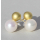 Silberohrstecker "Ball" vergoldet mit SWZ-Perle