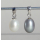 SWZ-Perlen Anhänger, Tropfenform, 7-8mm  grau oder weiß