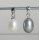 SWZ-Perlen Anhänger, Tropfenform, 7-8mm  grau oder weiß