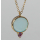 Silbercollier "Krona" vergoldet mit Amethyst und Aqua Chalcedon