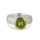 Silberring vergoldet mit Peridot, rund  Größe 54