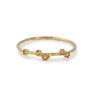 Silberring mit Citrin, vergoldet   Größe 54