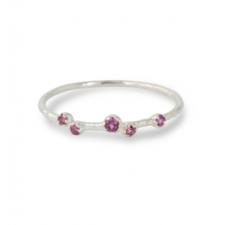 Silberring mit Rhodolit Granat  Größe 54